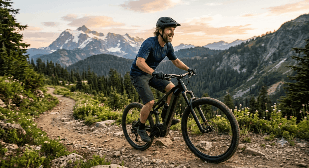 E-Mountainbike Fahrtechnik Richtig bremsen im steilen Gelände 2026